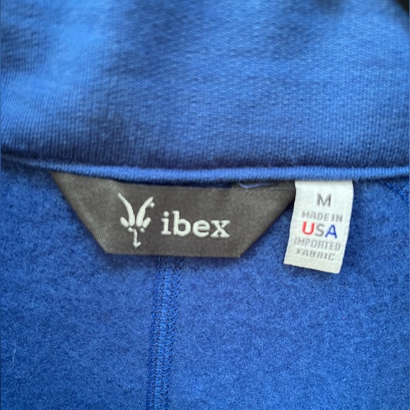Ibex Merino Wool Quarter Snap Pullover Blue Size Medium - Picture 8 of 8